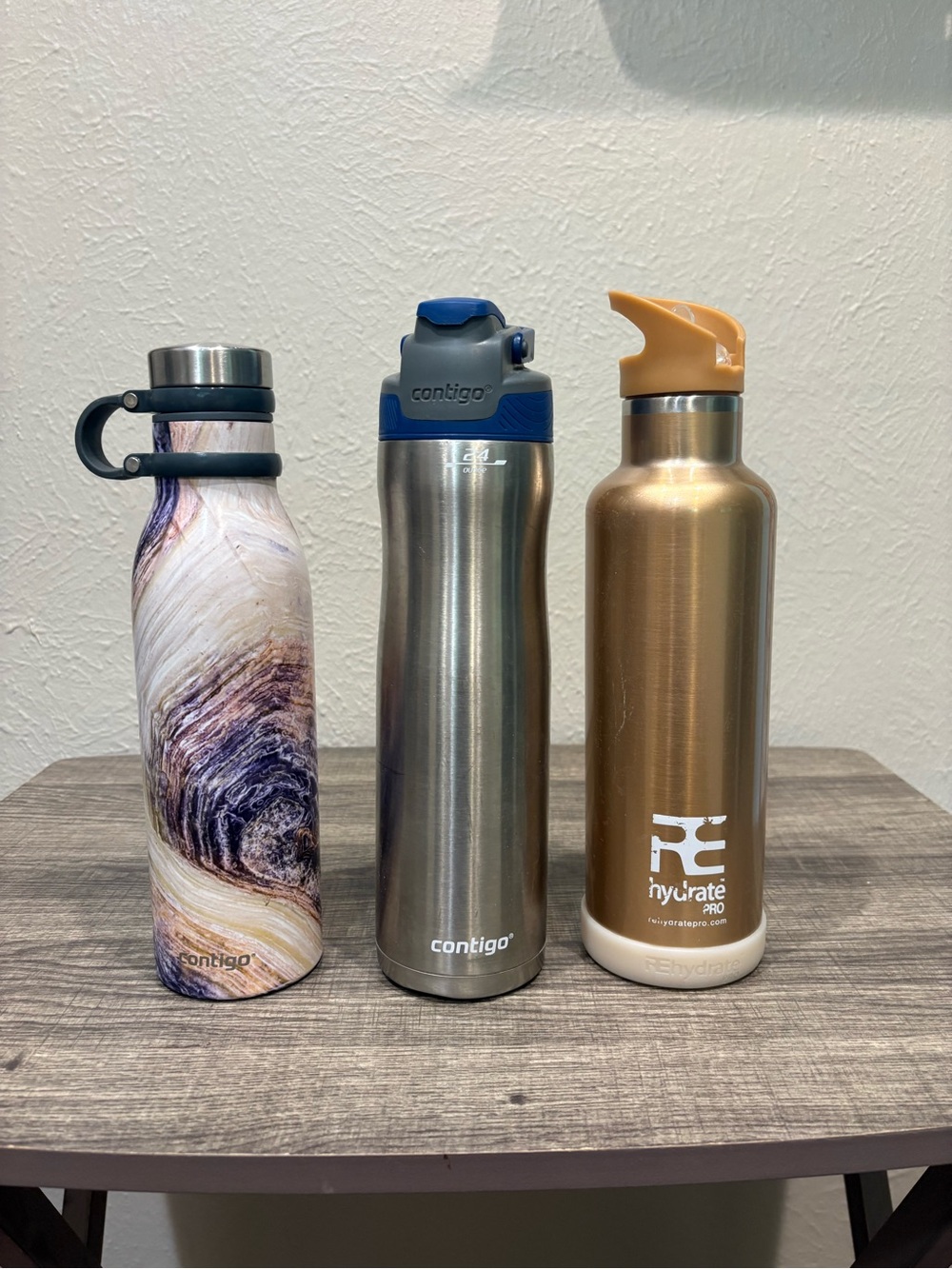 Contigo Stainless Steel Water Bottle with Blue Accent Lid